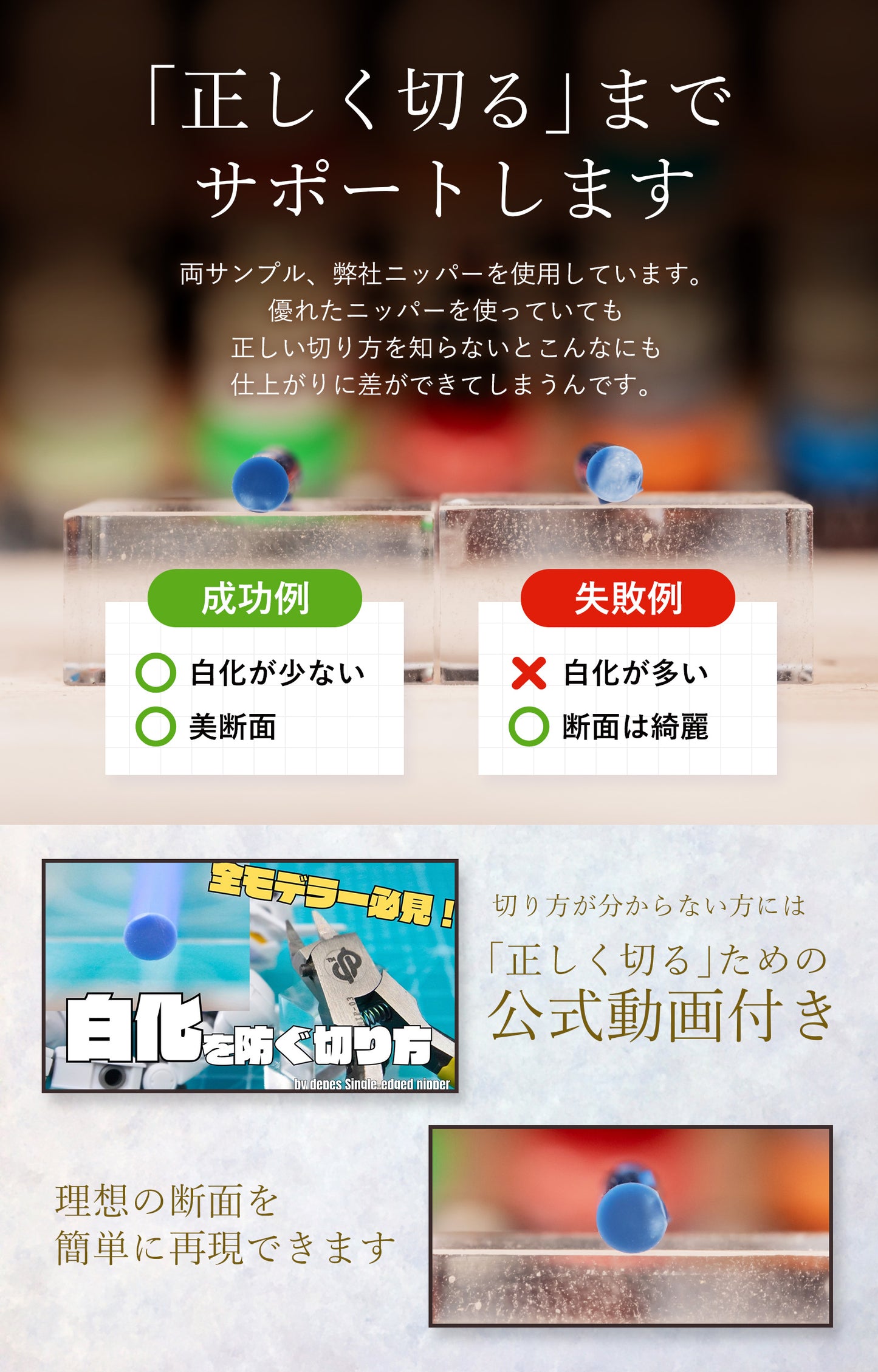DePes 薄刃ニッパー 【中価格帯で最高級の満足度を】 カタバニッパー 【お手入れ動画付き】 プラモデル 用 ニッパー (極薄(0.12mm)パープル&グレー)