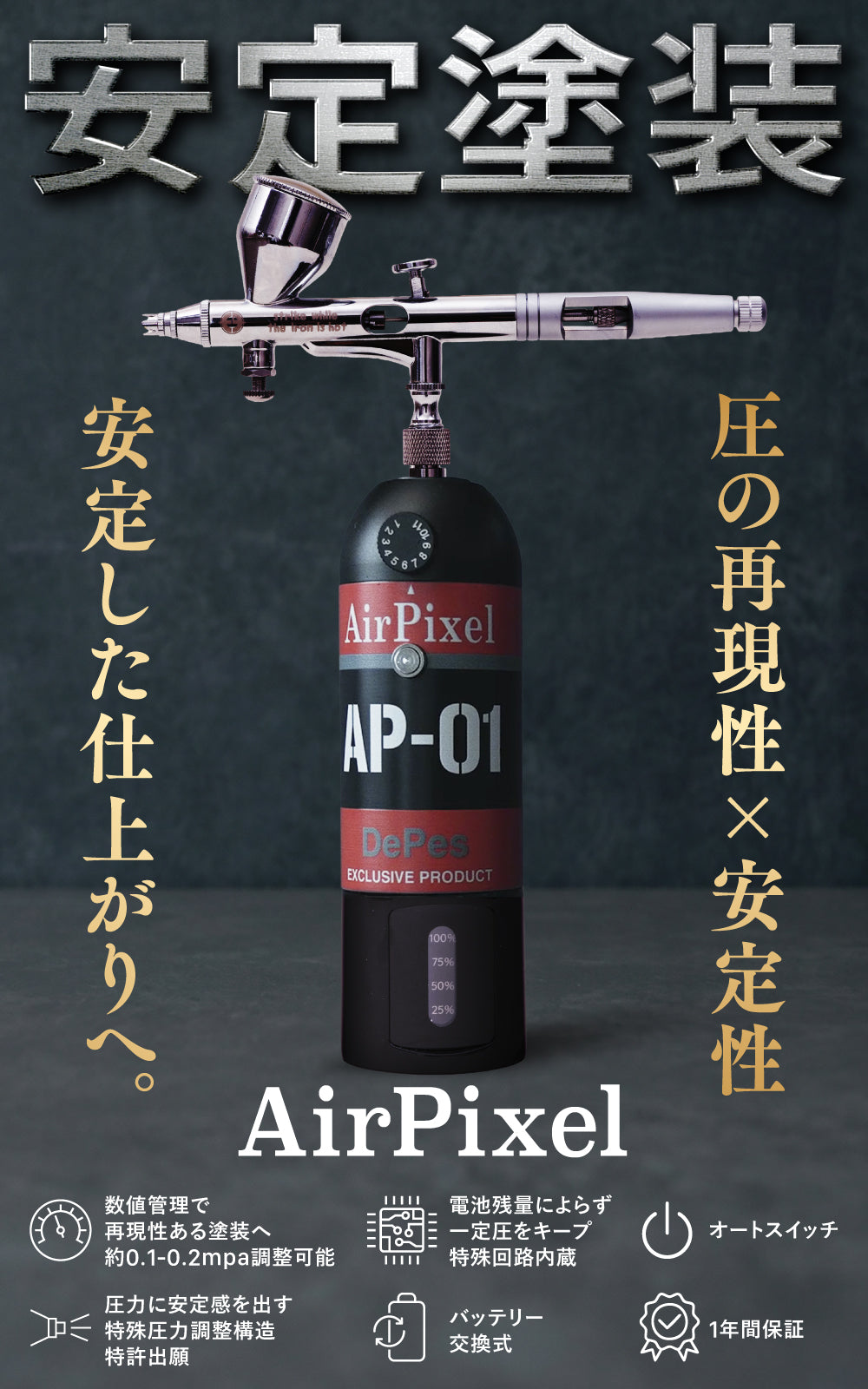 充電式エアブラシ